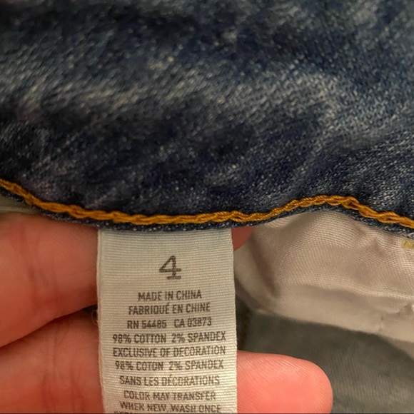 American Eagle Blue Distressed Denim Shorts - Picture 6 of 6